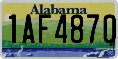 AL license plate 1AF4870