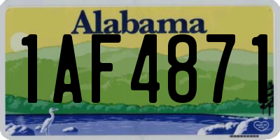 AL license plate 1AF4871