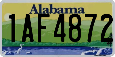 AL license plate 1AF4872