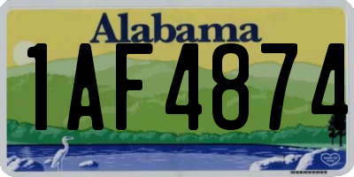 AL license plate 1AF4874