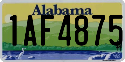 AL license plate 1AF4875