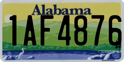 AL license plate 1AF4876