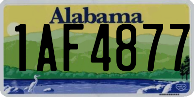 AL license plate 1AF4877