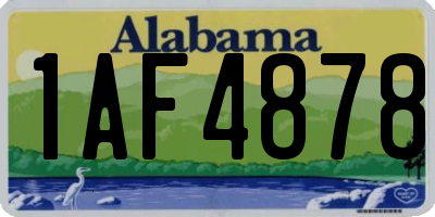 AL license plate 1AF4878