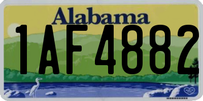 AL license plate 1AF4882