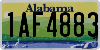 AL license plate 1AF4883