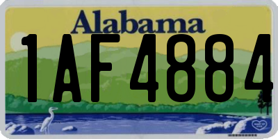 AL license plate 1AF4884