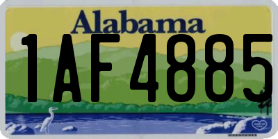 AL license plate 1AF4885