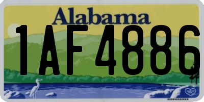 AL license plate 1AF4886