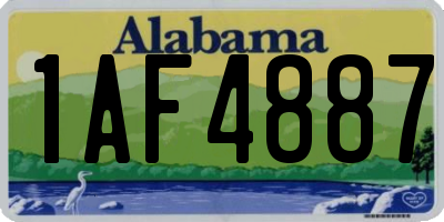 AL license plate 1AF4887