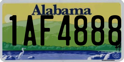 AL license plate 1AF4888