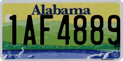 AL license plate 1AF4889