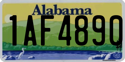 AL license plate 1AF4890