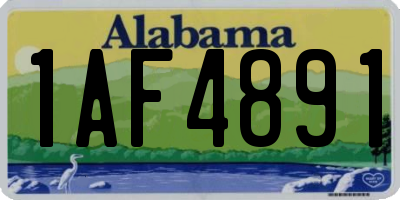 AL license plate 1AF4891