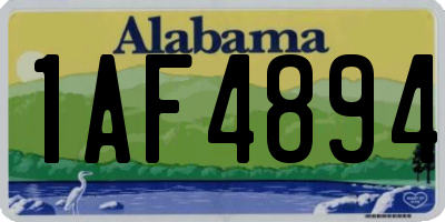 AL license plate 1AF4894