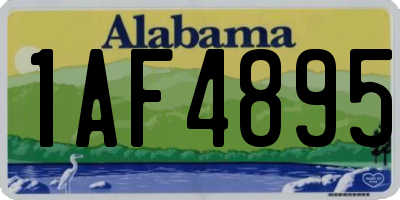 AL license plate 1AF4895