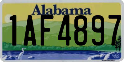 AL license plate 1AF4897