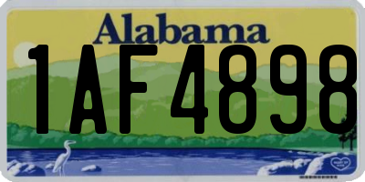 AL license plate 1AF4898