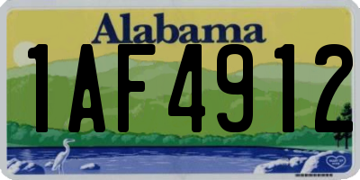 AL license plate 1AF4912