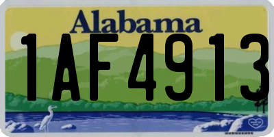AL license plate 1AF4913