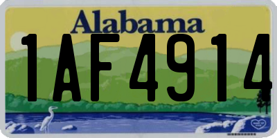 AL license plate 1AF4914