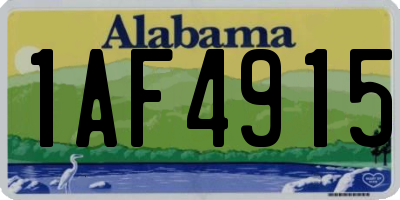 AL license plate 1AF4915