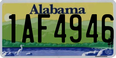 AL license plate 1AF4946