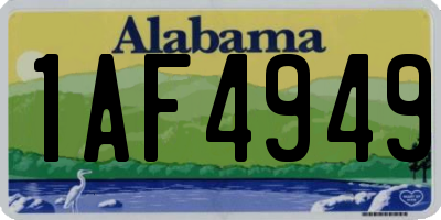 AL license plate 1AF4949
