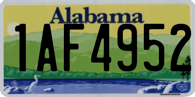 AL license plate 1AF4952