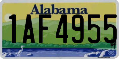 AL license plate 1AF4955