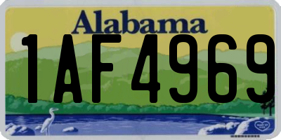 AL license plate 1AF4969