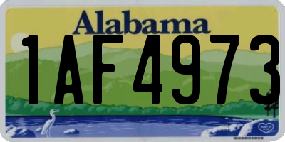 AL license plate 1AF4973
