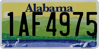 AL license plate 1AF4975