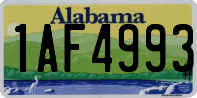 AL license plate 1AF4993