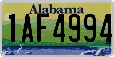 AL license plate 1AF4994
