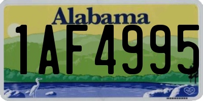AL license plate 1AF4995