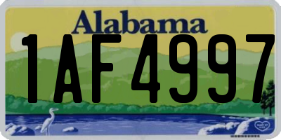 AL license plate 1AF4997