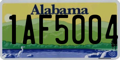 AL license plate 1AF5004