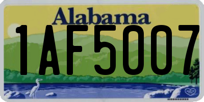 AL license plate 1AF5007