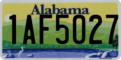 AL license plate 1AF5027