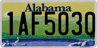 AL license plate 1AF5030