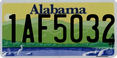 AL license plate 1AF5032