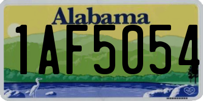 AL license plate 1AF5054