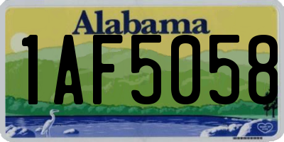 AL license plate 1AF5058
