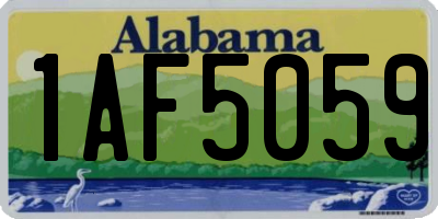 AL license plate 1AF5059