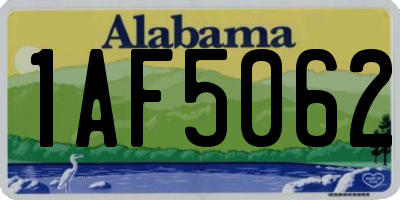 AL license plate 1AF5062