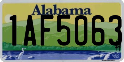 AL license plate 1AF5063