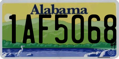 AL license plate 1AF5068