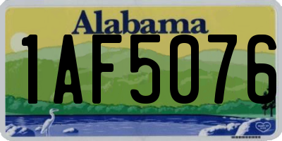 AL license plate 1AF5076