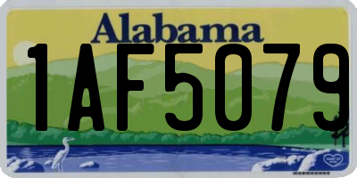 AL license plate 1AF5079
